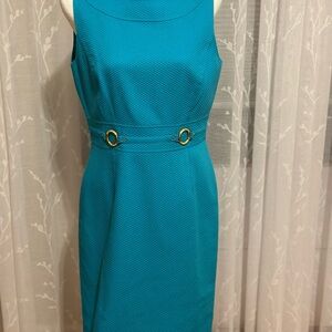 Elegant Teal Sleeveless Dress